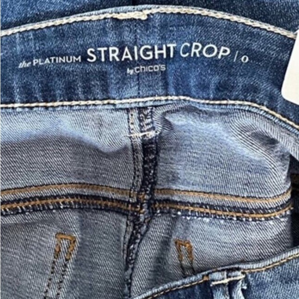 Chico's Platinum Straight Crop Jeans in Blue - Picture 5 of 7